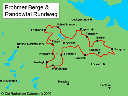Brohmer Berge & Randowtal Rundweg - alle Radwege in Mecklenburg