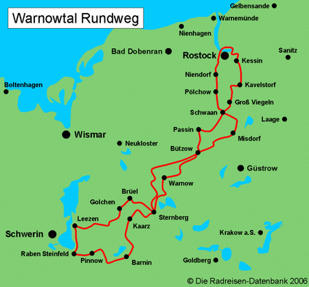 Warnow Fluss Karte